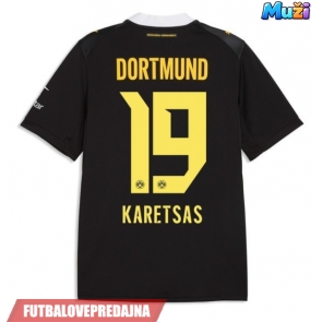 Lacne Muži Futbalové dres Borussia Dortmund Konstantinos Karetsas #19 2026-27 Krátky Rukáv - Preč